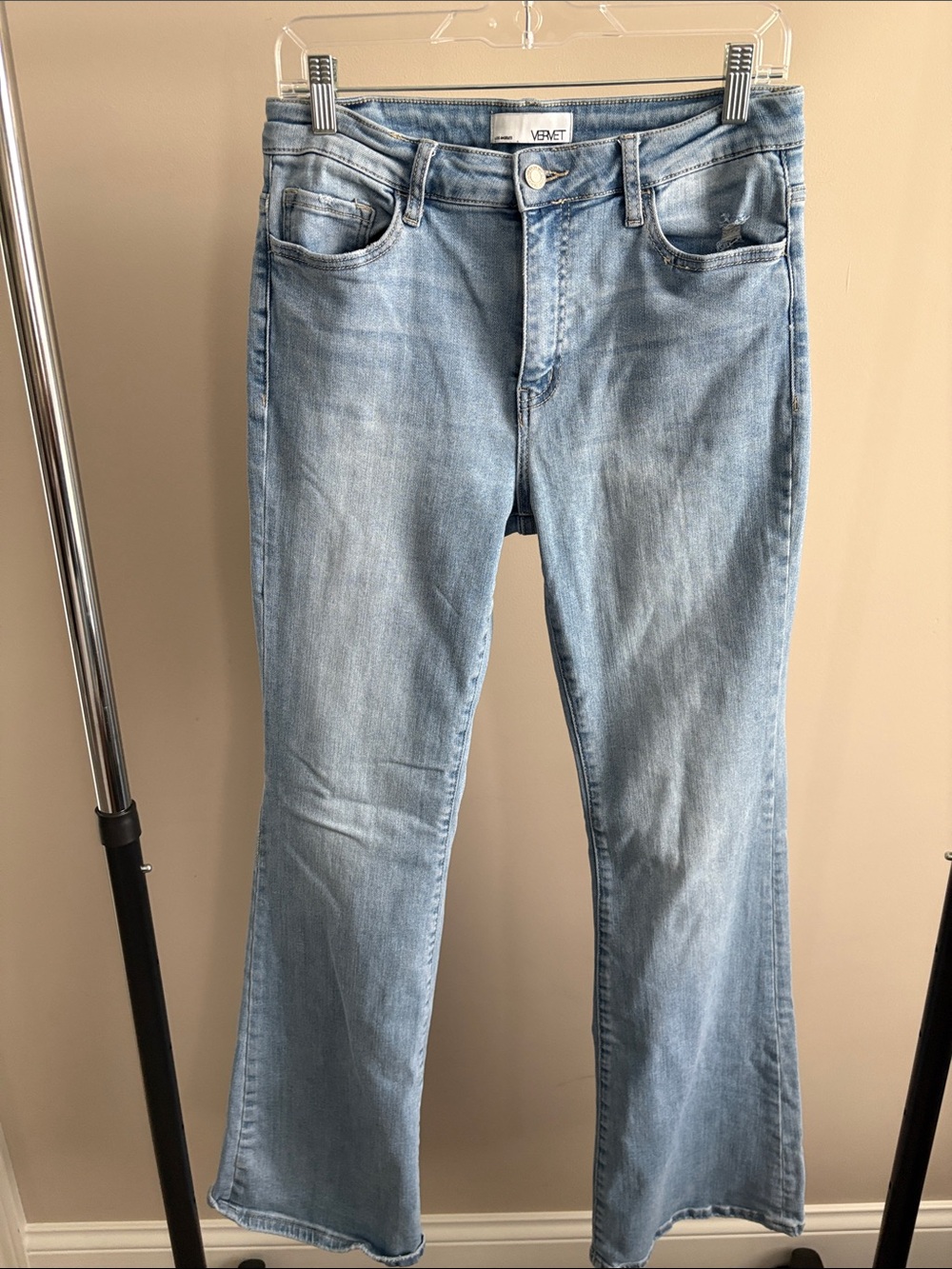 VERVET Light Blue Flare Jeans for Women